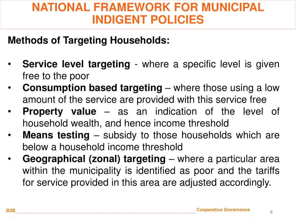 national framework for municipal indigent policies 1
