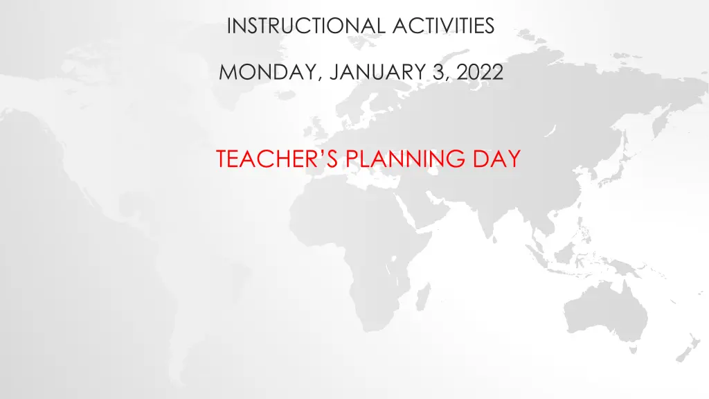 instructional activities