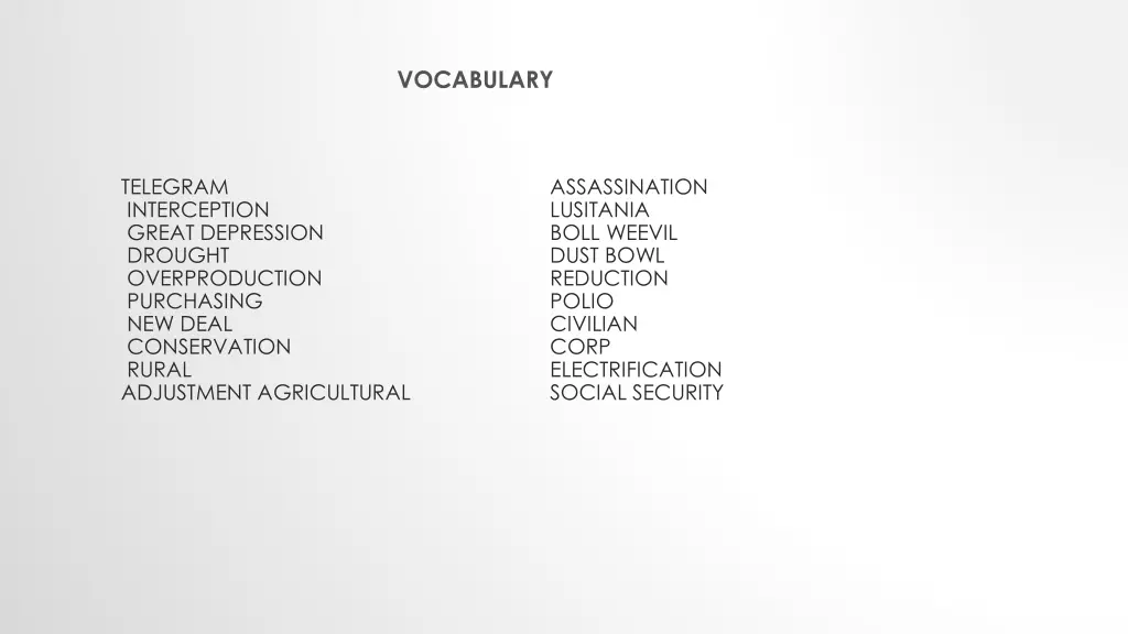 vocabulary
