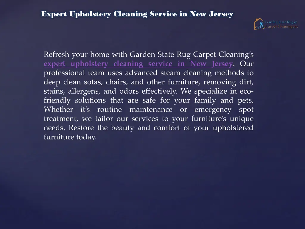 expert upholstery cleaning service in new jersey 2