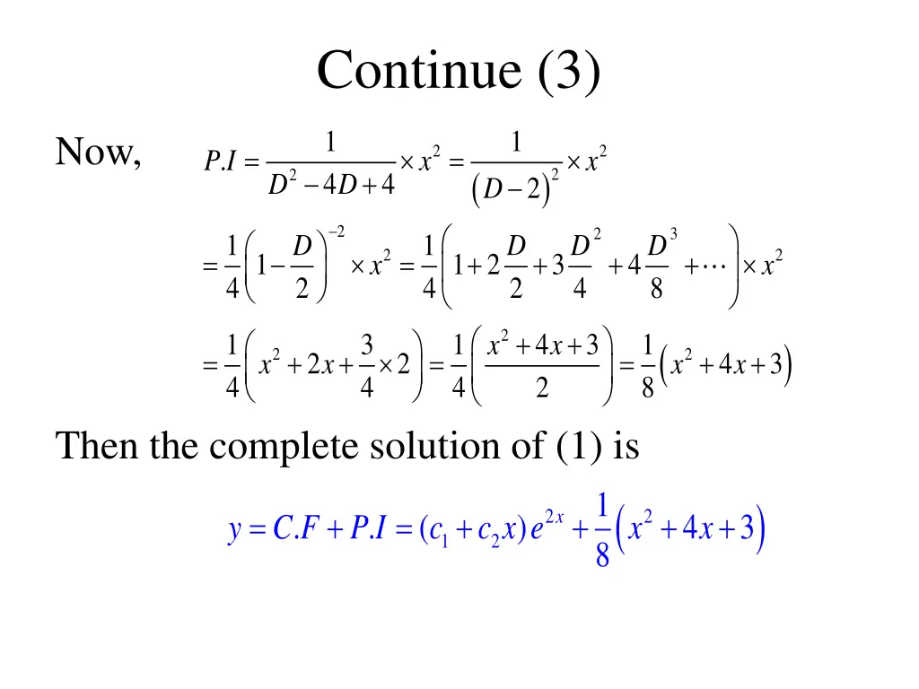 continue 3