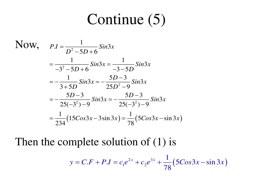 continue 5