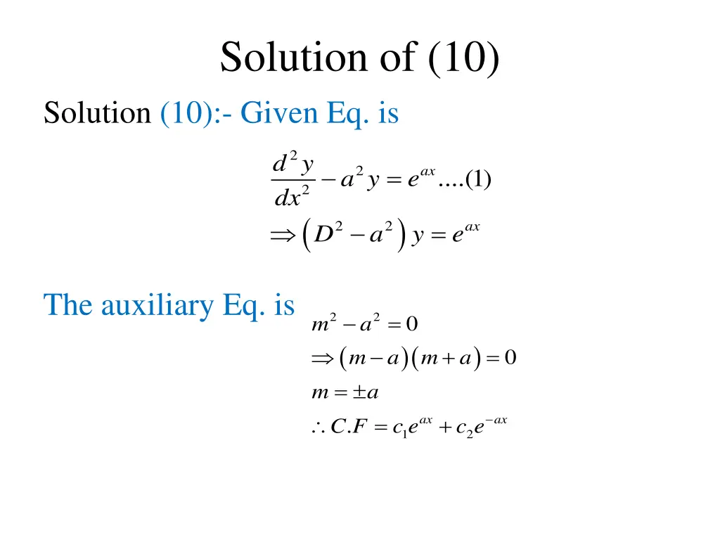 solution of 10