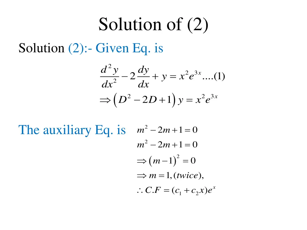 solution of 2