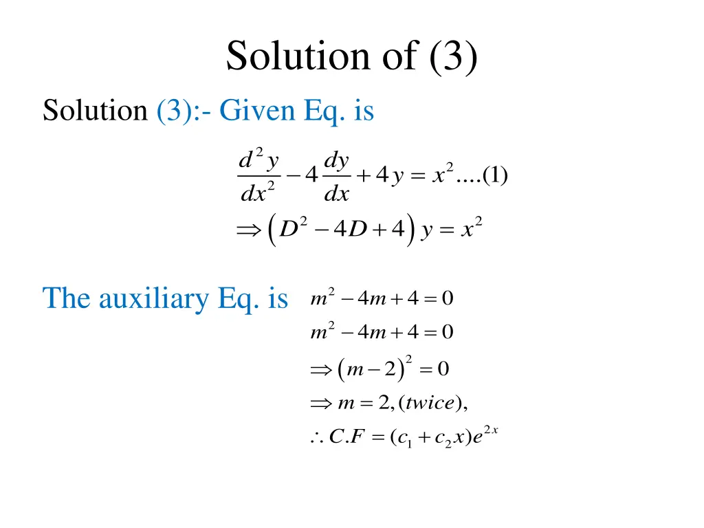 solution of 3