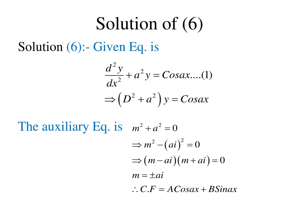 solution of 6