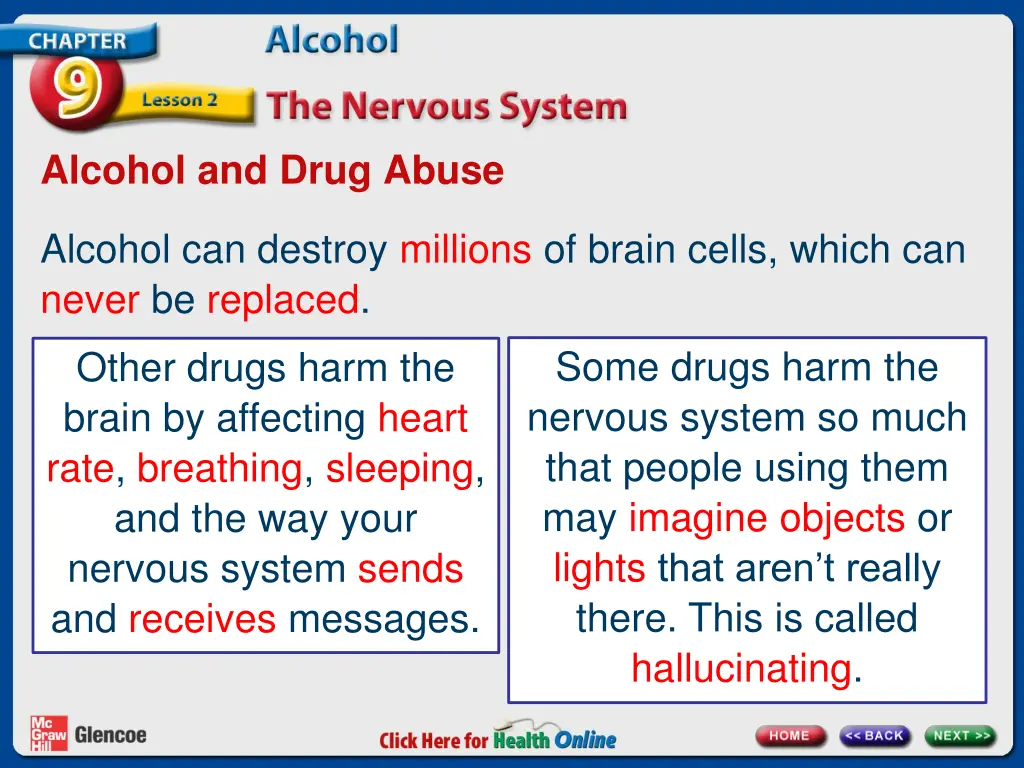 alcohol and drug abuse