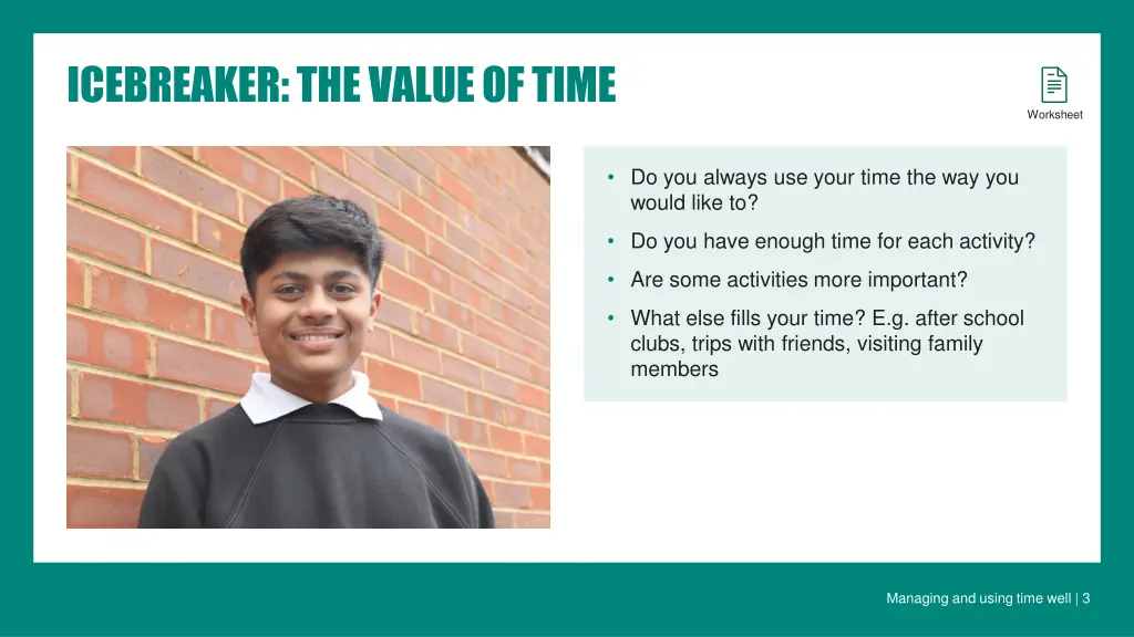 icebreaker the value of time 1