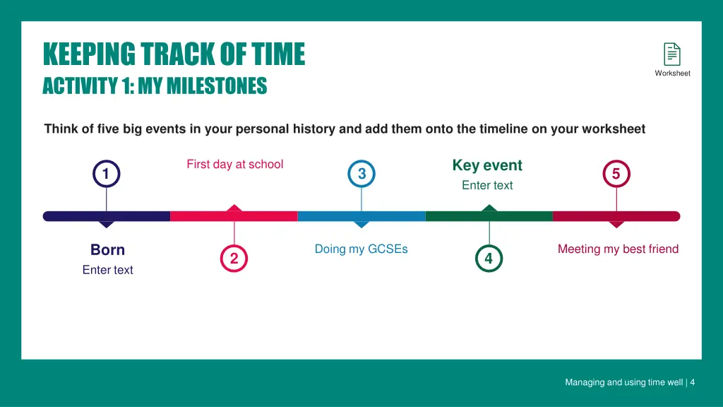 keepingtrackoftime activity1 mymilestones