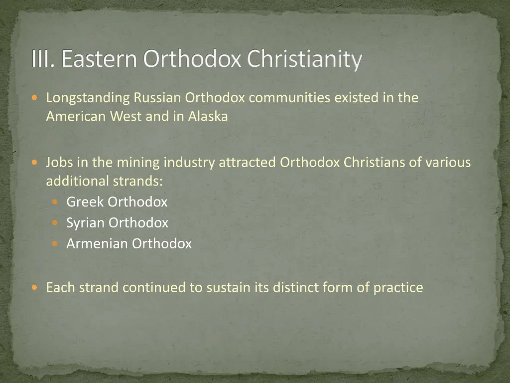 iii eastern orthodox christianity