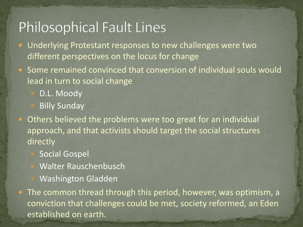 philosophical fault lines