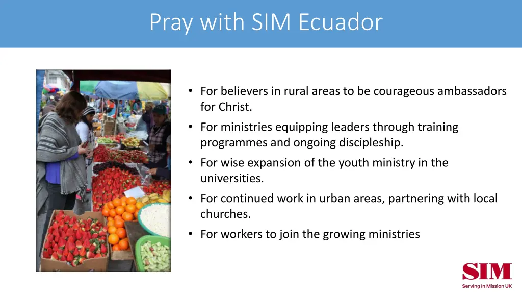 pray with sim ecuador