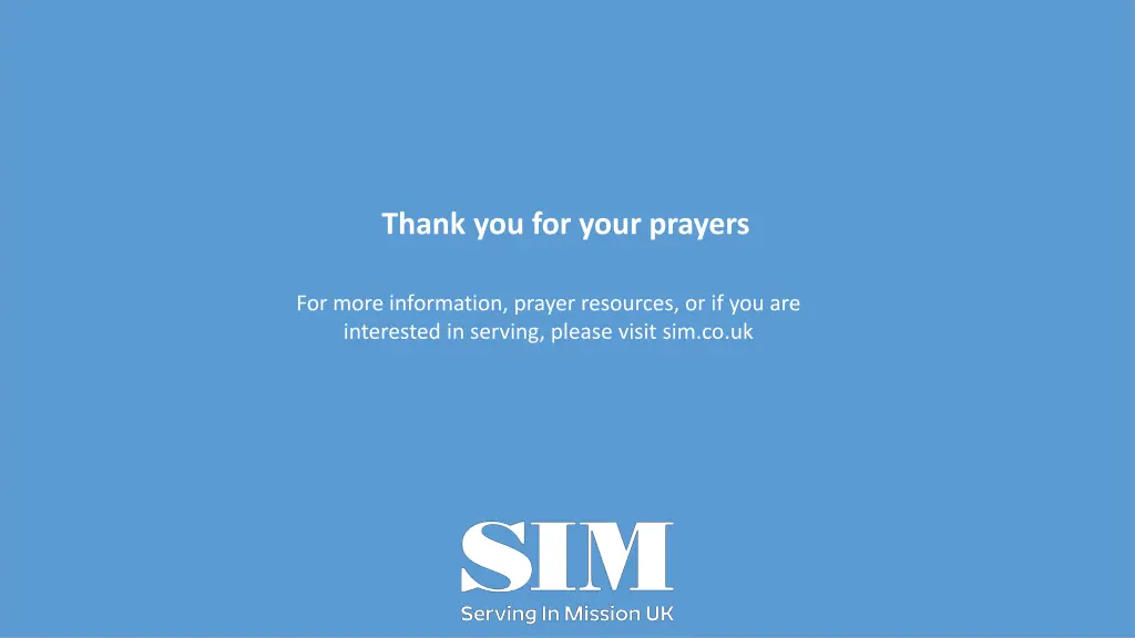 thank you for your prayers