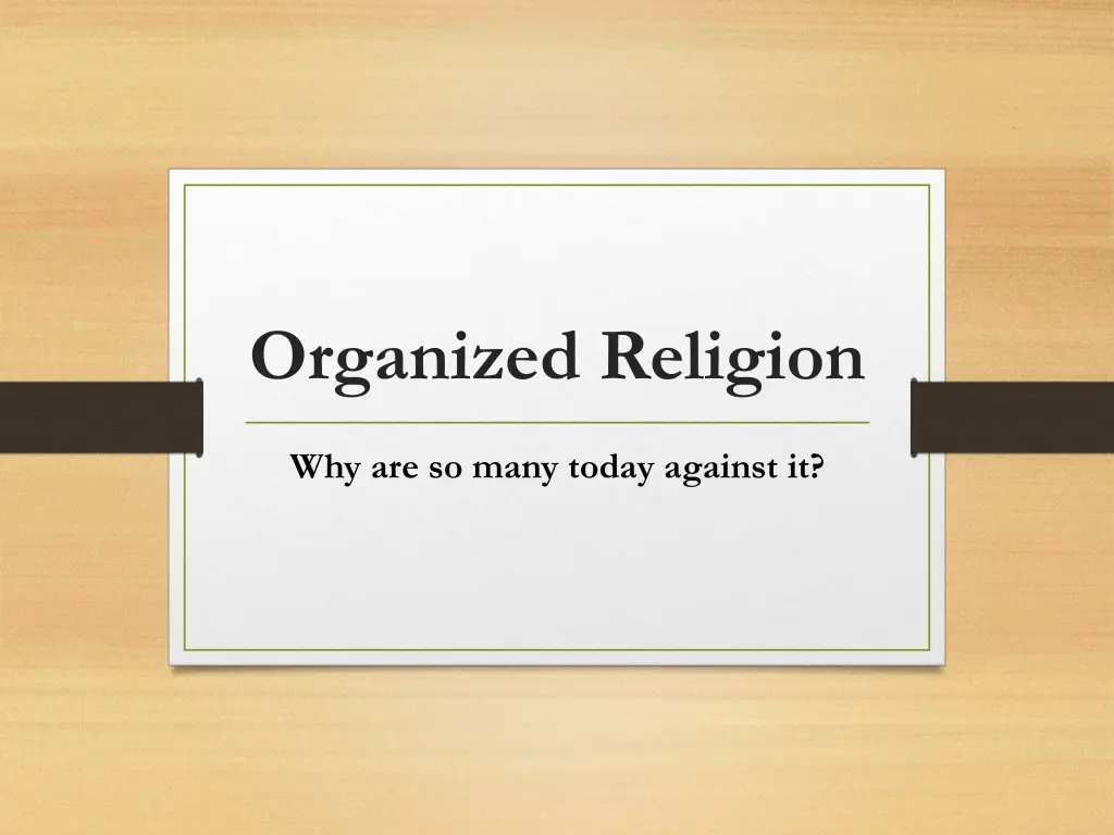 organized religion