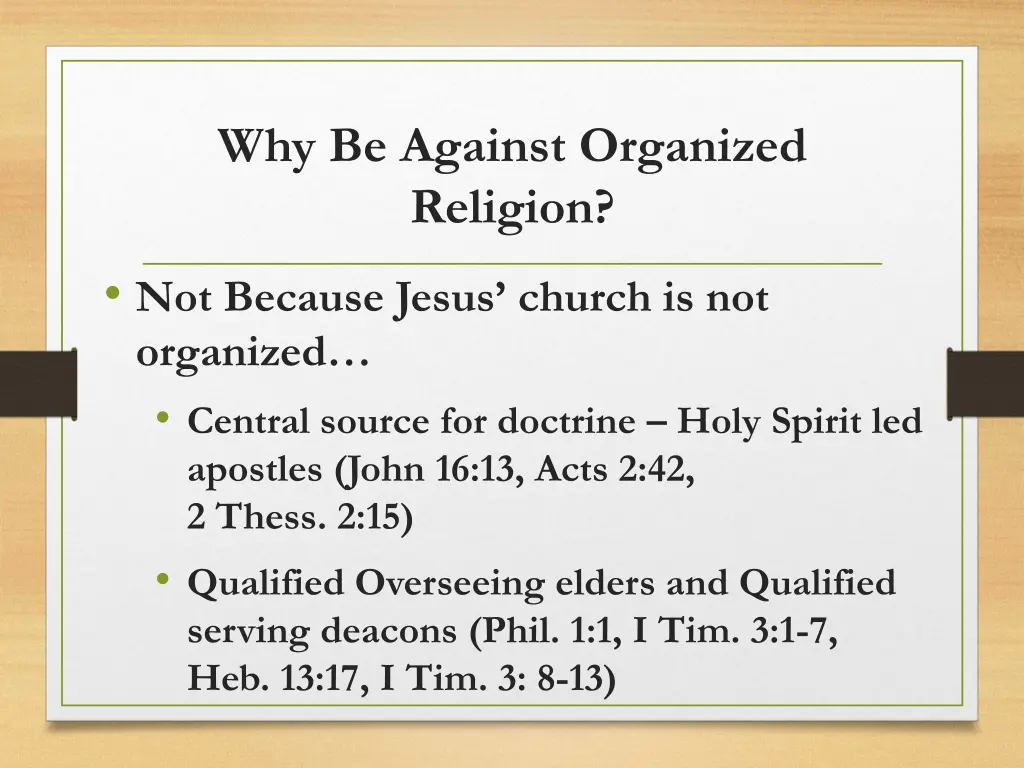 why be against organized religion 4