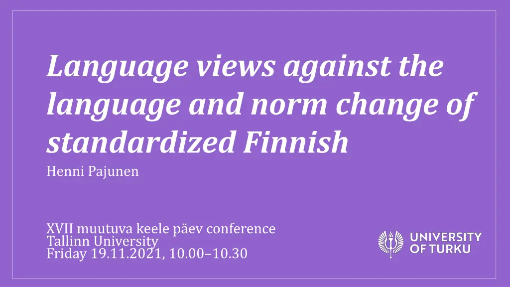 language views against the language and norm