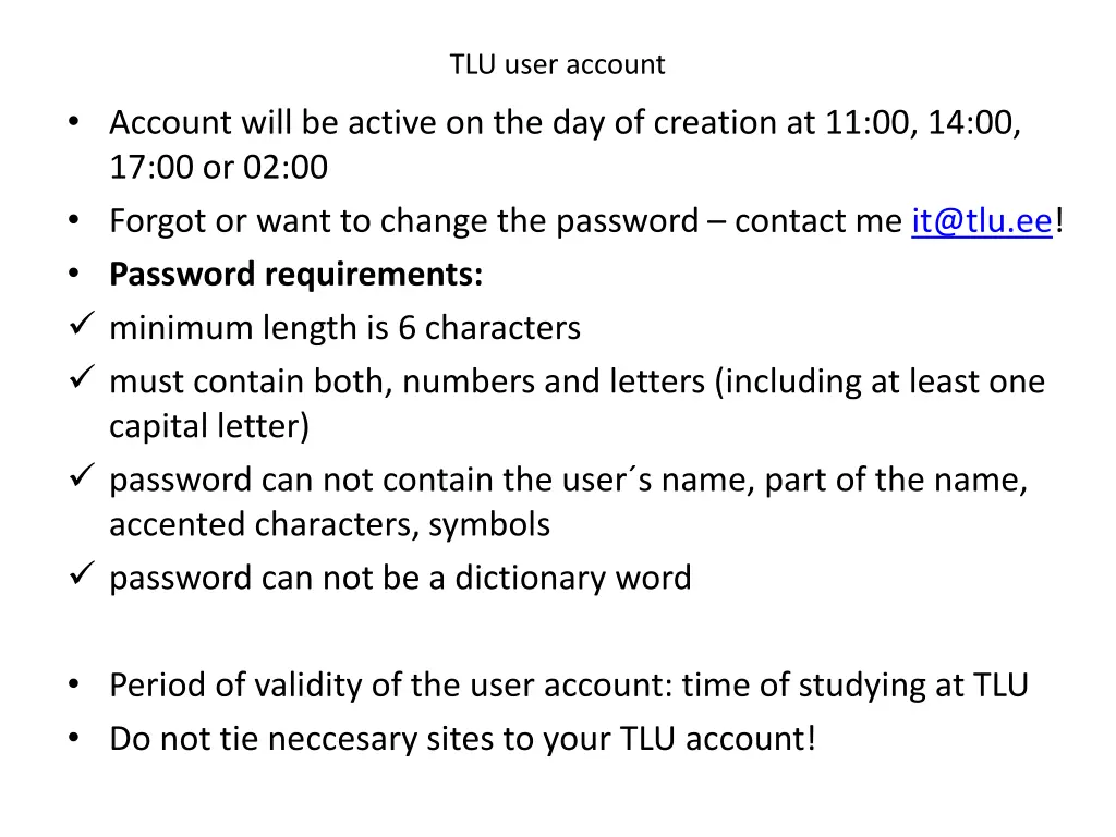 tlu user account 1