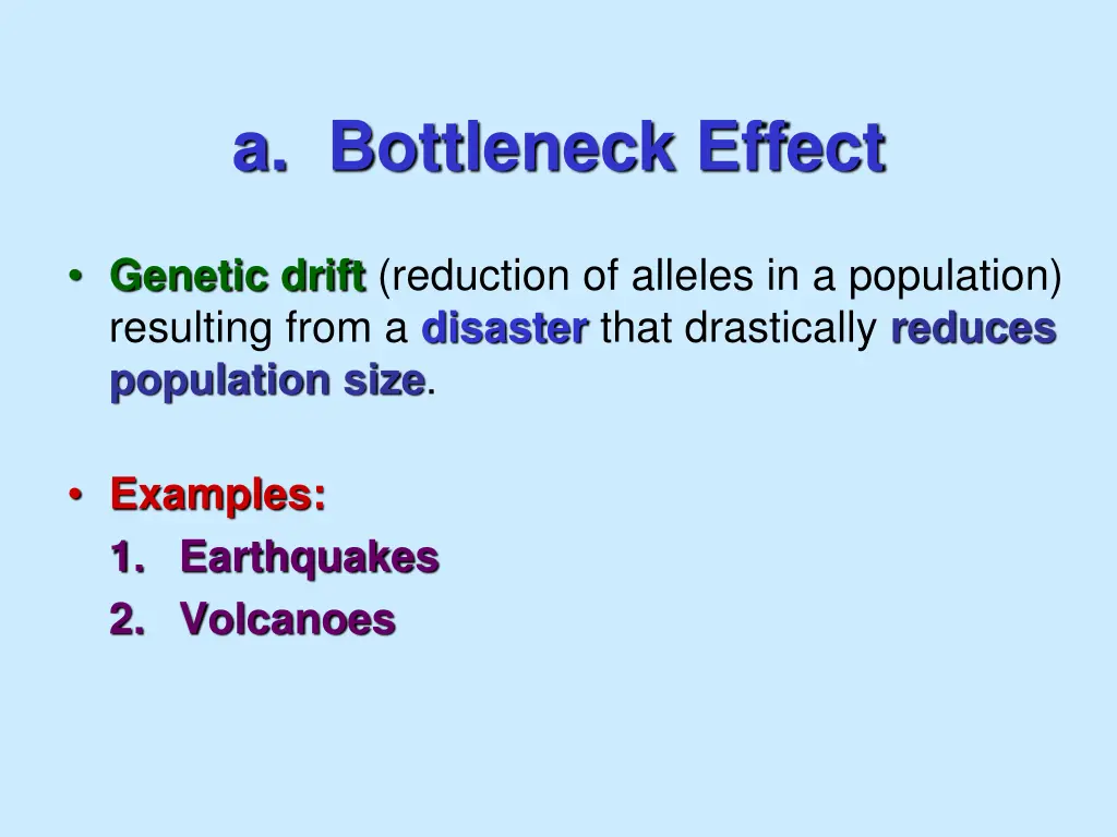 a bottleneck effect