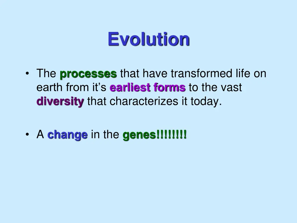 evolution
