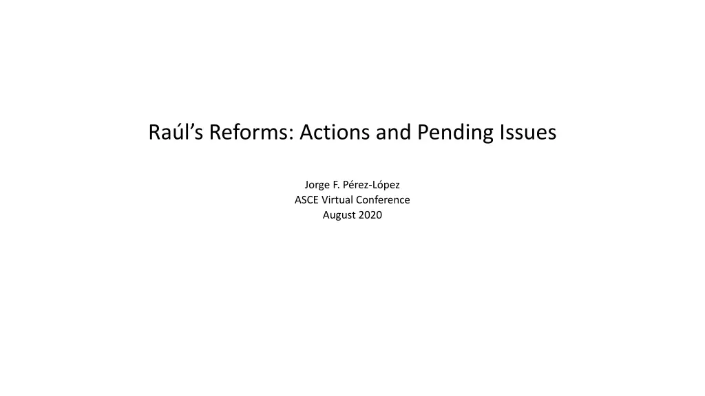 ra l s reforms actions and pending issues