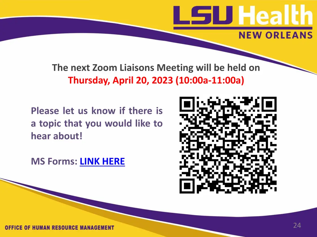 the next zoom liaisons meeting will be held