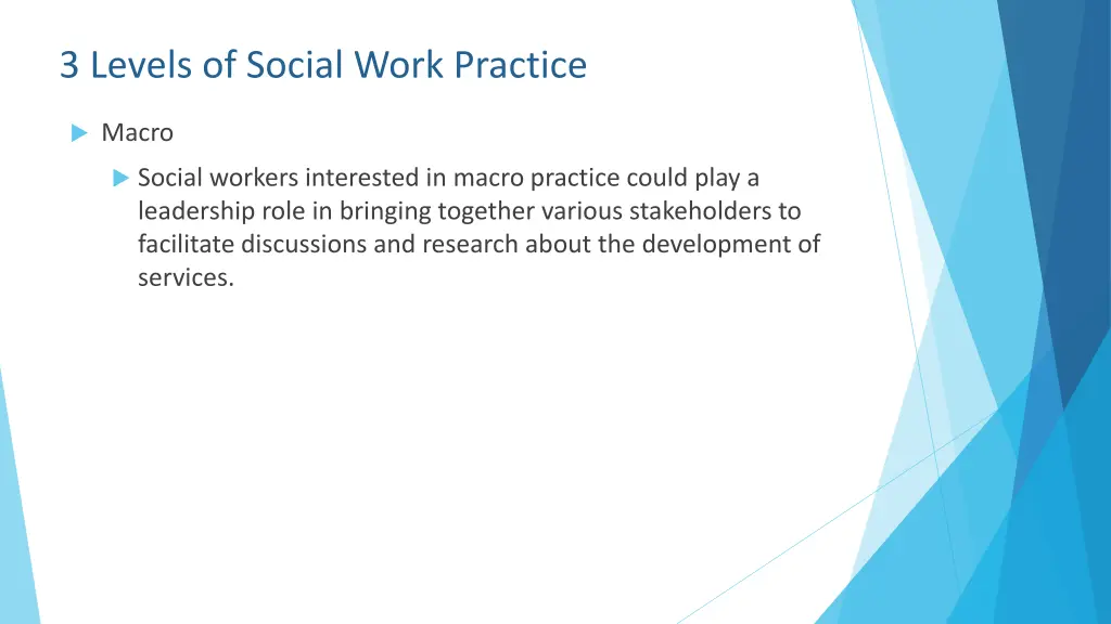 3 levels of social work practice 2