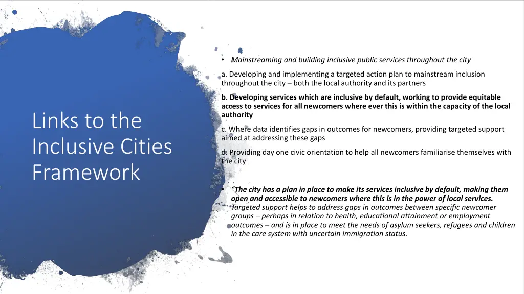 mainstreaming and building inclusive public
