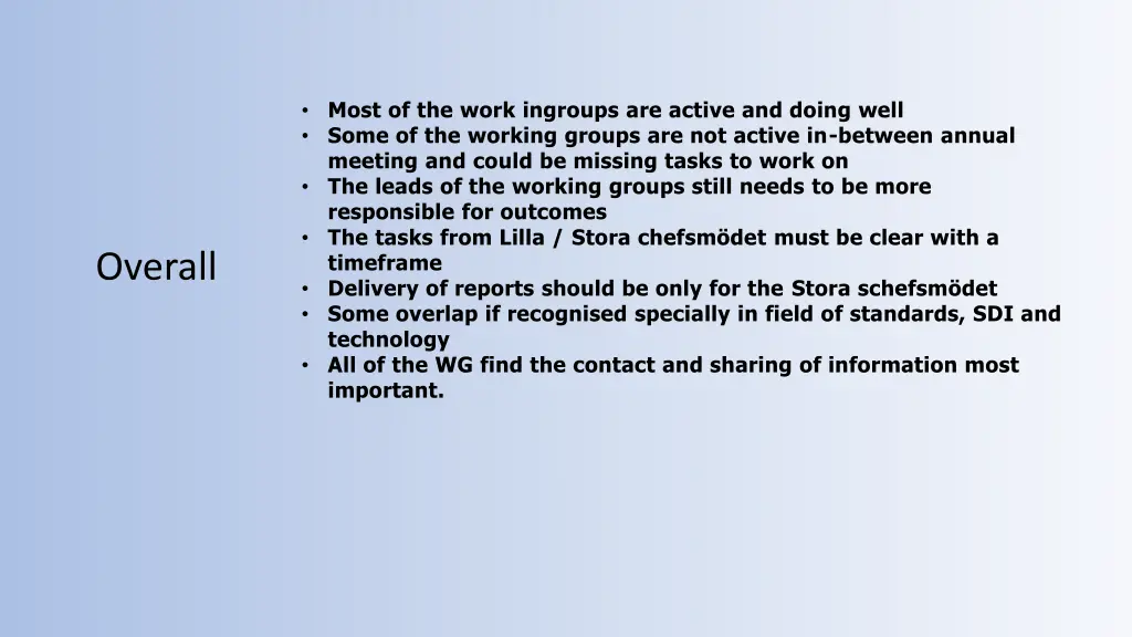 most of the work ingroups are active and doing