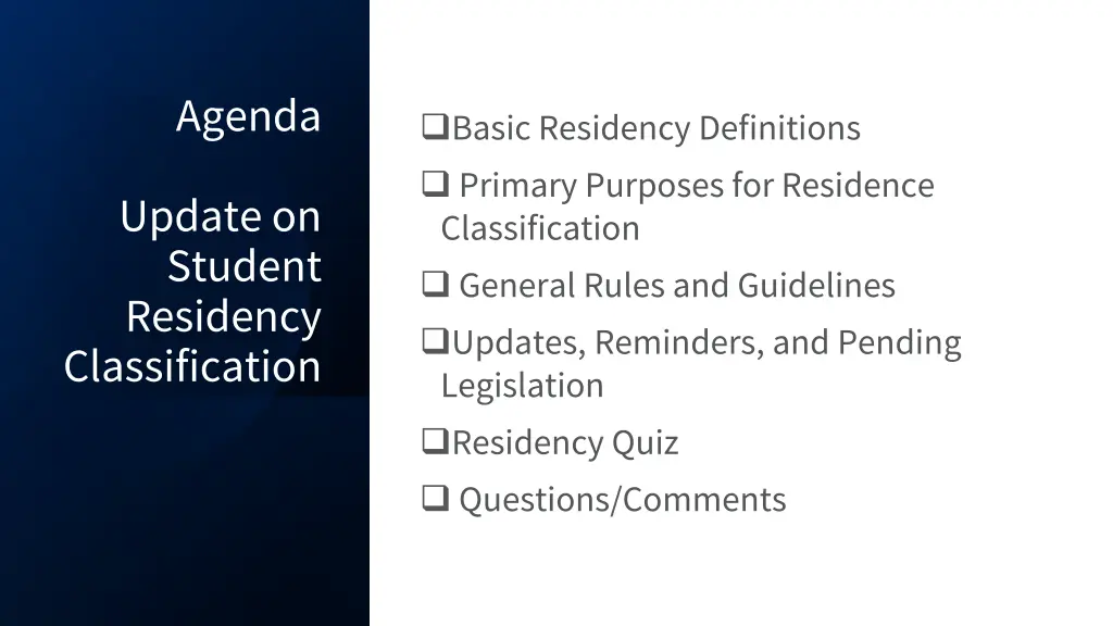 agenda