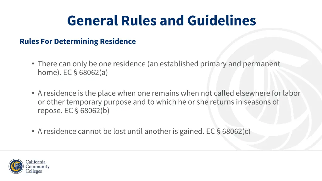 general rules and guidelines 1