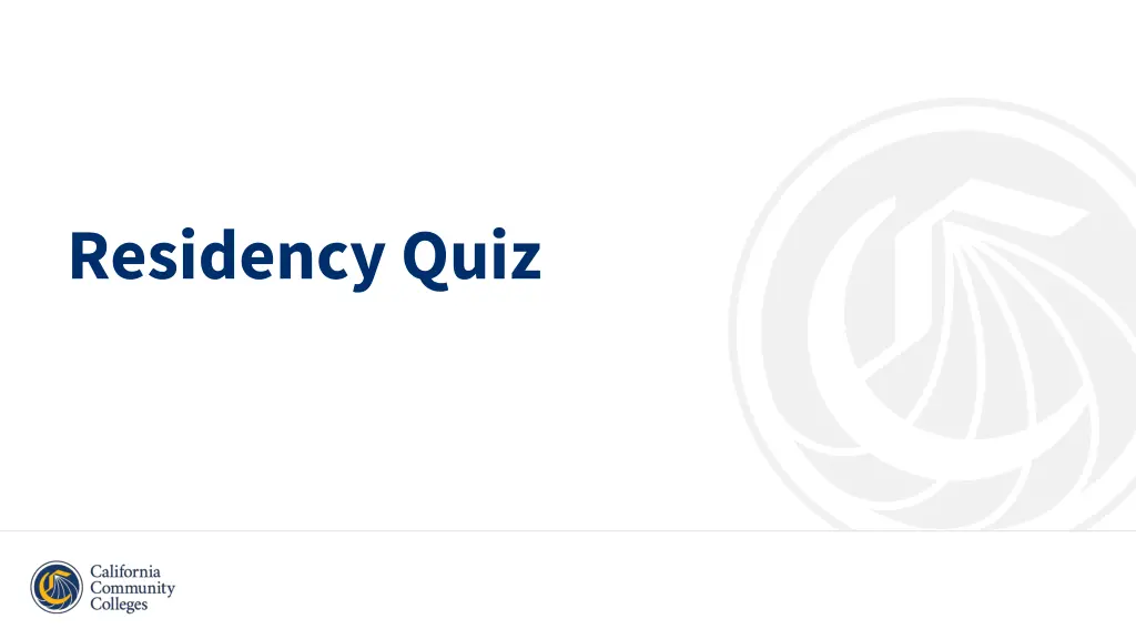 residency quiz