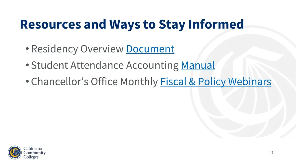 resources and ways to stay informed