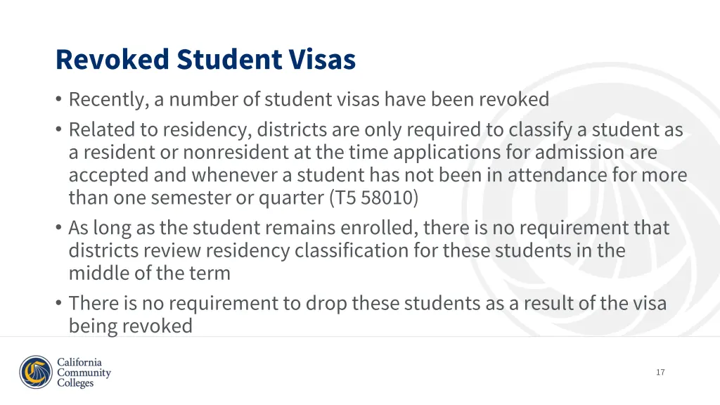 revoked student visas recently a number