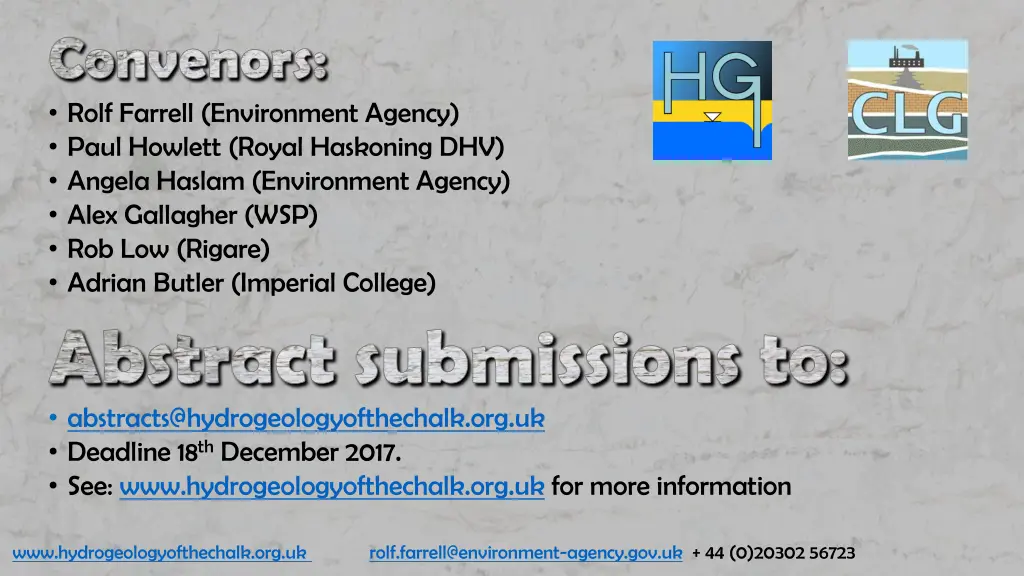 convenors rolf farrell environment agency paul