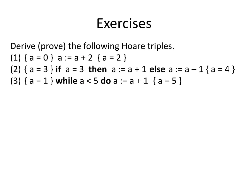 exercises