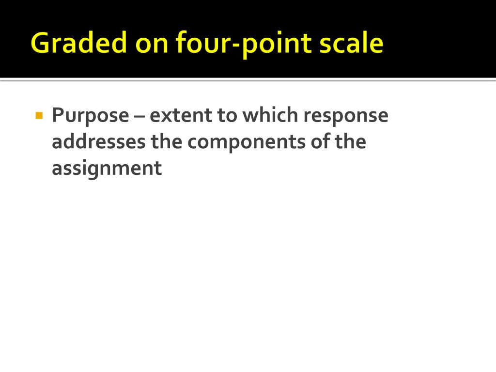 purpose extent to which response addresses