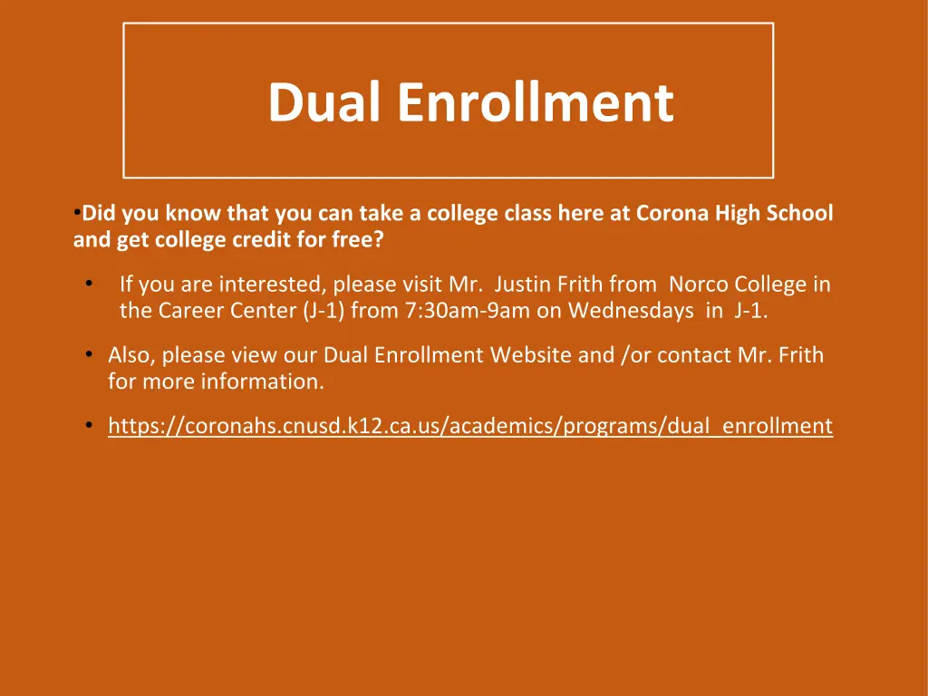 dual enrollment