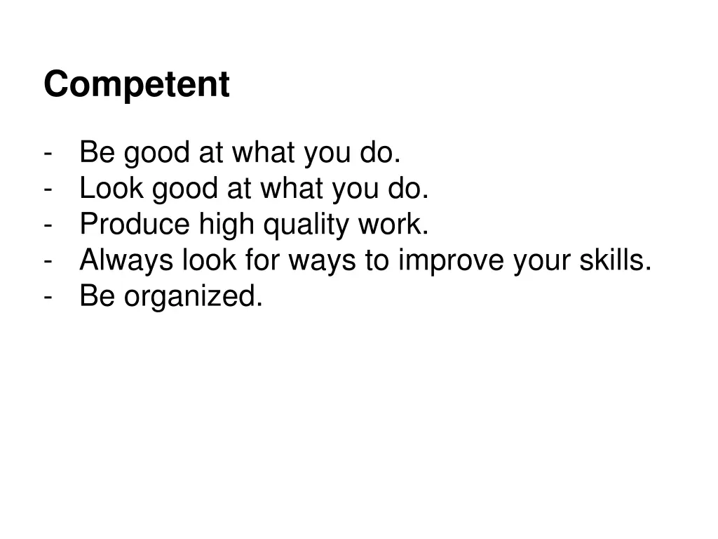 competent