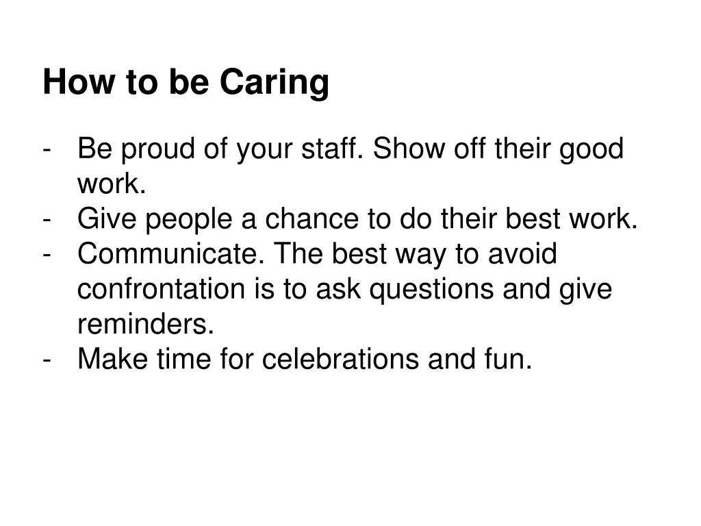 how to be caring