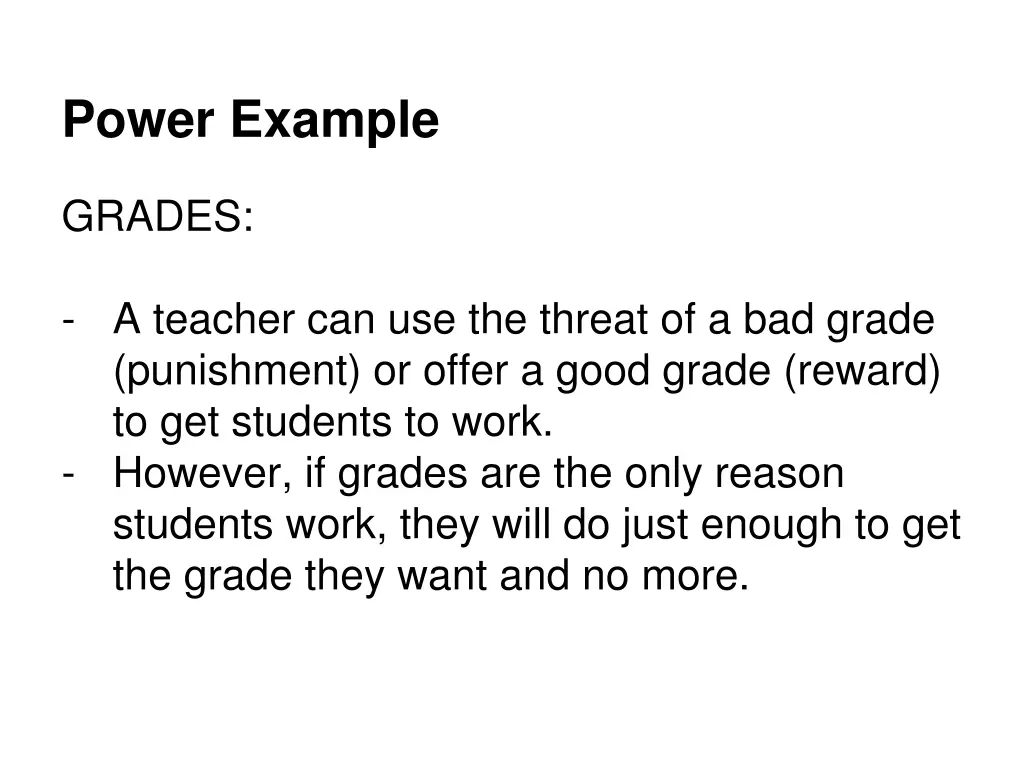 power example