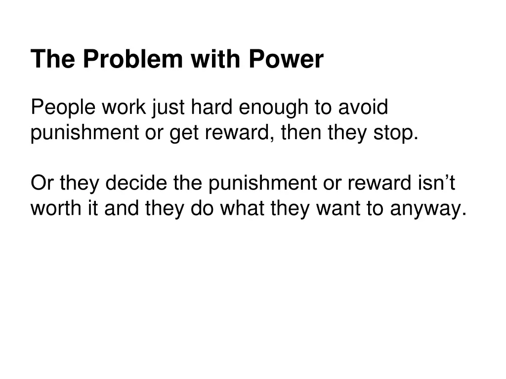 the problem with power