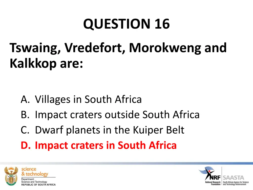 question 16