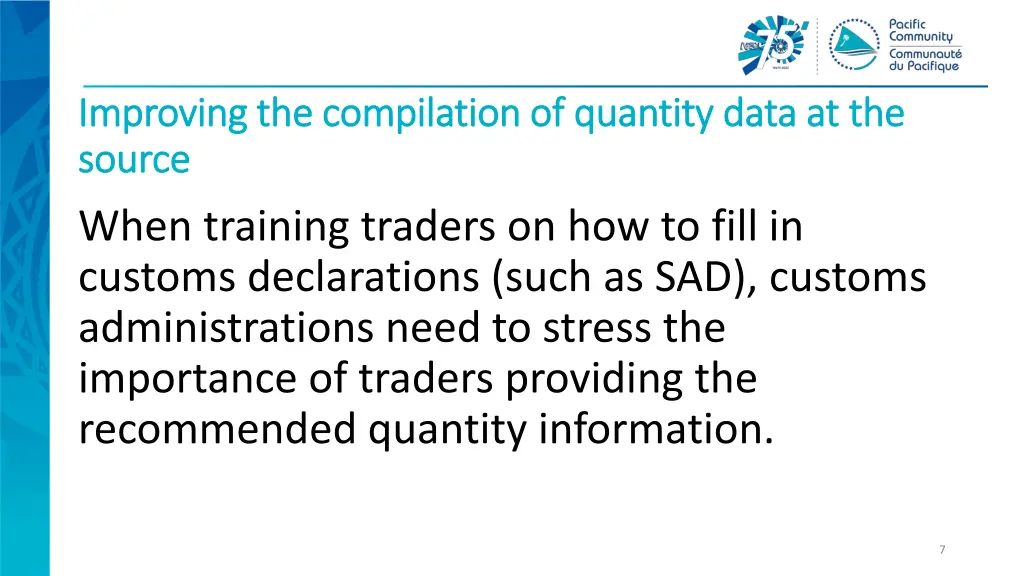 improving the compilation of quantity data