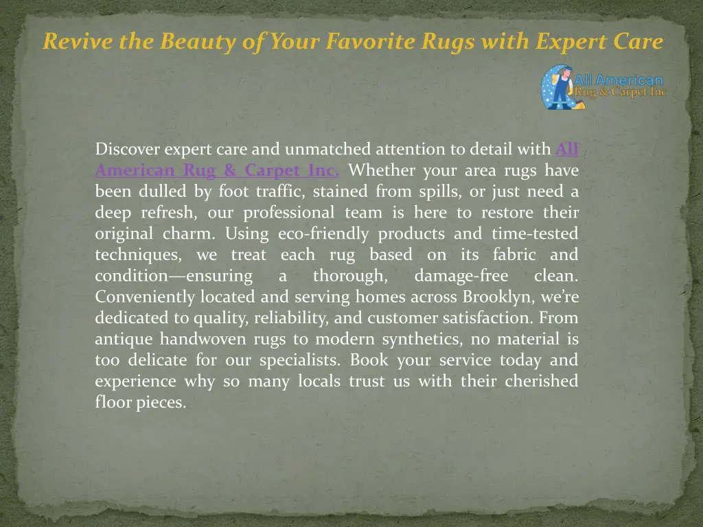 revive the beauty of your favorite rugs with 2