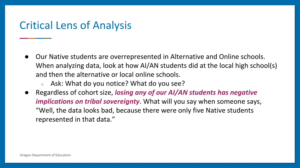 critical lens of analysis