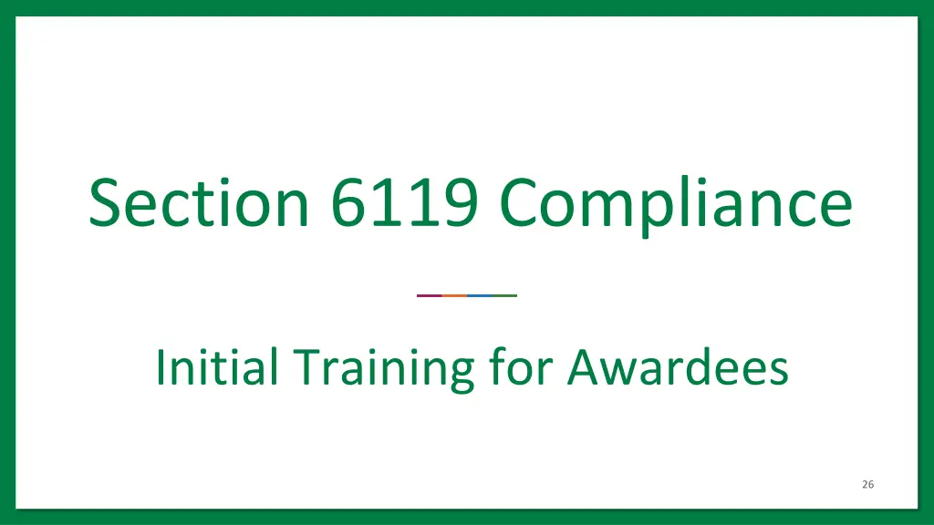 section 6119 compliance 1
