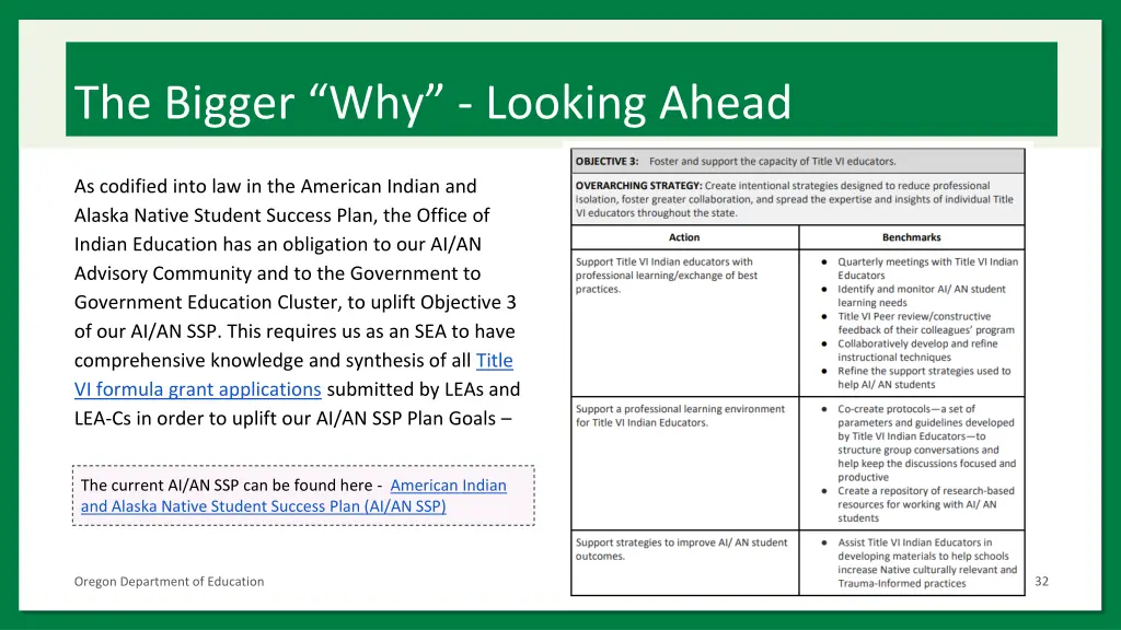 the bigger why looking ahead