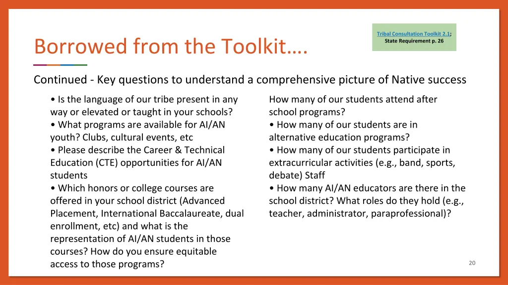 tribal consultation toolkit 2 1 state requirement 1
