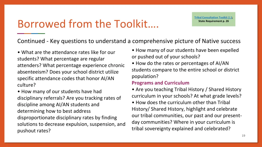 tribal consultation toolkit 2 1 state requirement