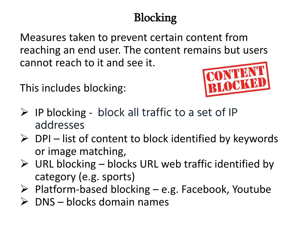 blocking blocking